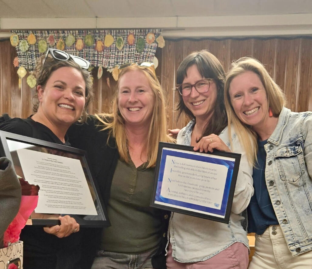 Marisa Gomez with three PTA friends